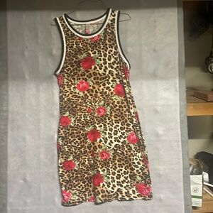 No Boundaries animal print rose Dress! Lg